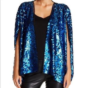 Steve Madden blue sequin top
